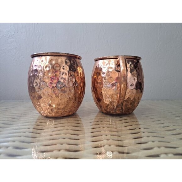 Morken Barware Set of 2 Hammered Copper Moscow Mule Mugs - Picture 5 of 10